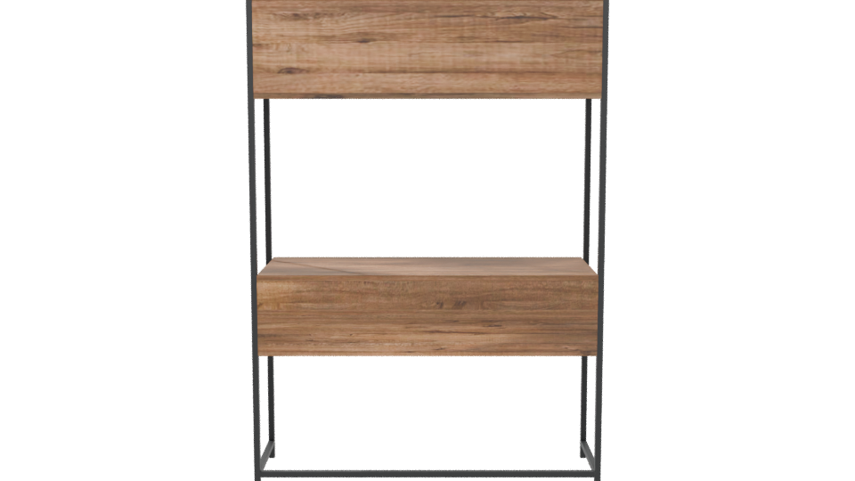 Stylish Wooden Office Desk 3D - Professional 3D Model Render 5