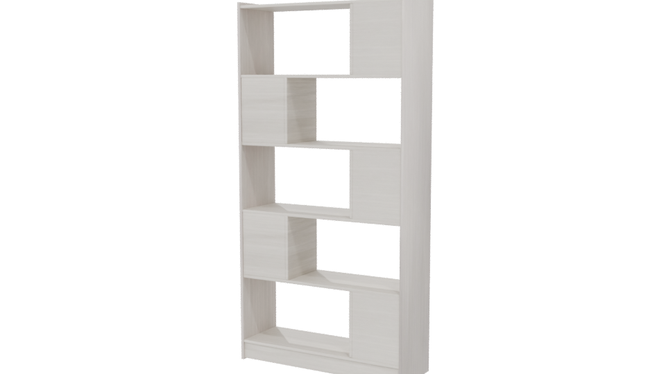 Stylish Modern Bookshelf 3D - Professional 3D Model Render 6