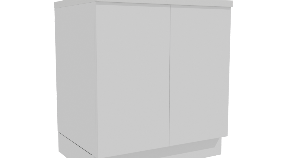 Stylish Wooden Kitchen Cabinet Model - Professional 3D Model Render 10