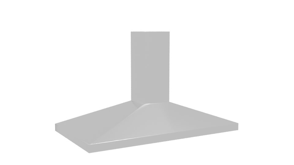 Sleek Kitchen Range Hood Model - Professional 3D Model Render 4