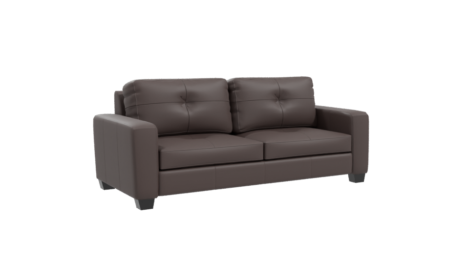 Stylish Brown Leather Sofa 3D - Professional 3D Model Render 10