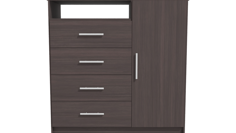 Modern Wooden Storage Cabinet 3D - Professional 3D Model Render 11