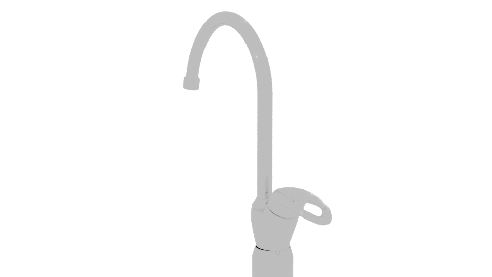 Sleek Modern Kitchen Faucet Model - Professional 3D Model Render 7