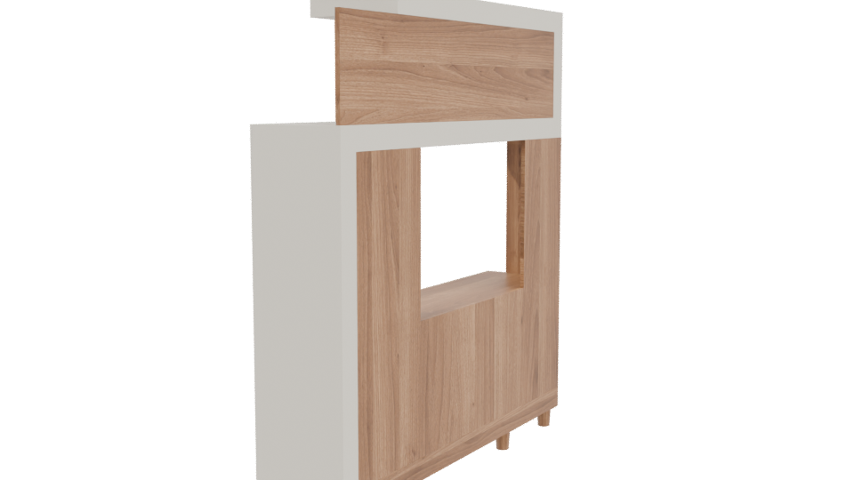 Contemporary Wooden TV Unit 3D - Professional 3D Model Render 3