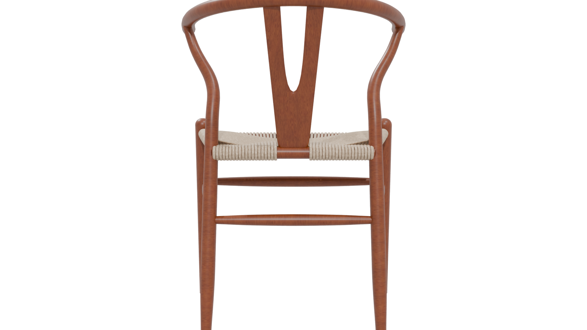 Stylish Wooden Dining Chair Model - Professional 3D Model Render 5