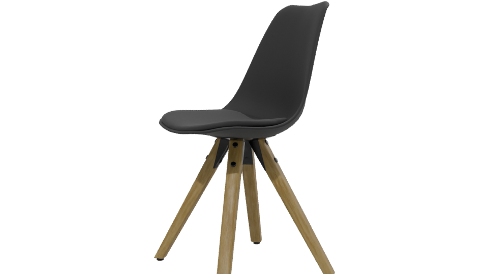 Stylish Modern Black Chair 3D - Professional 3D Model Render 13