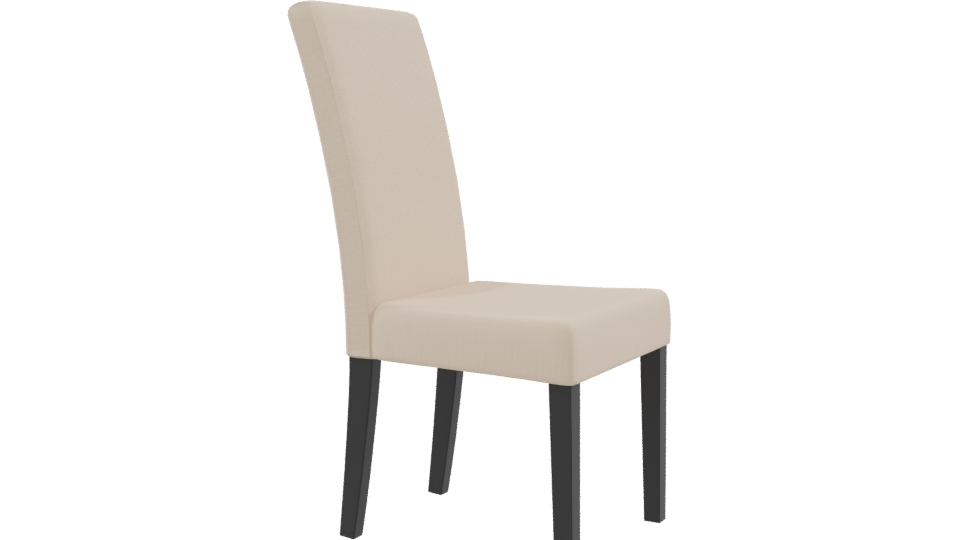 Minimalist Fabric Dining Chair Model - Professional 3D Model Render 9