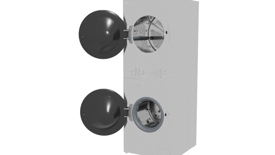 WK14BS6 Washer Dryer 3D Model - Professional 3D Model Render 12