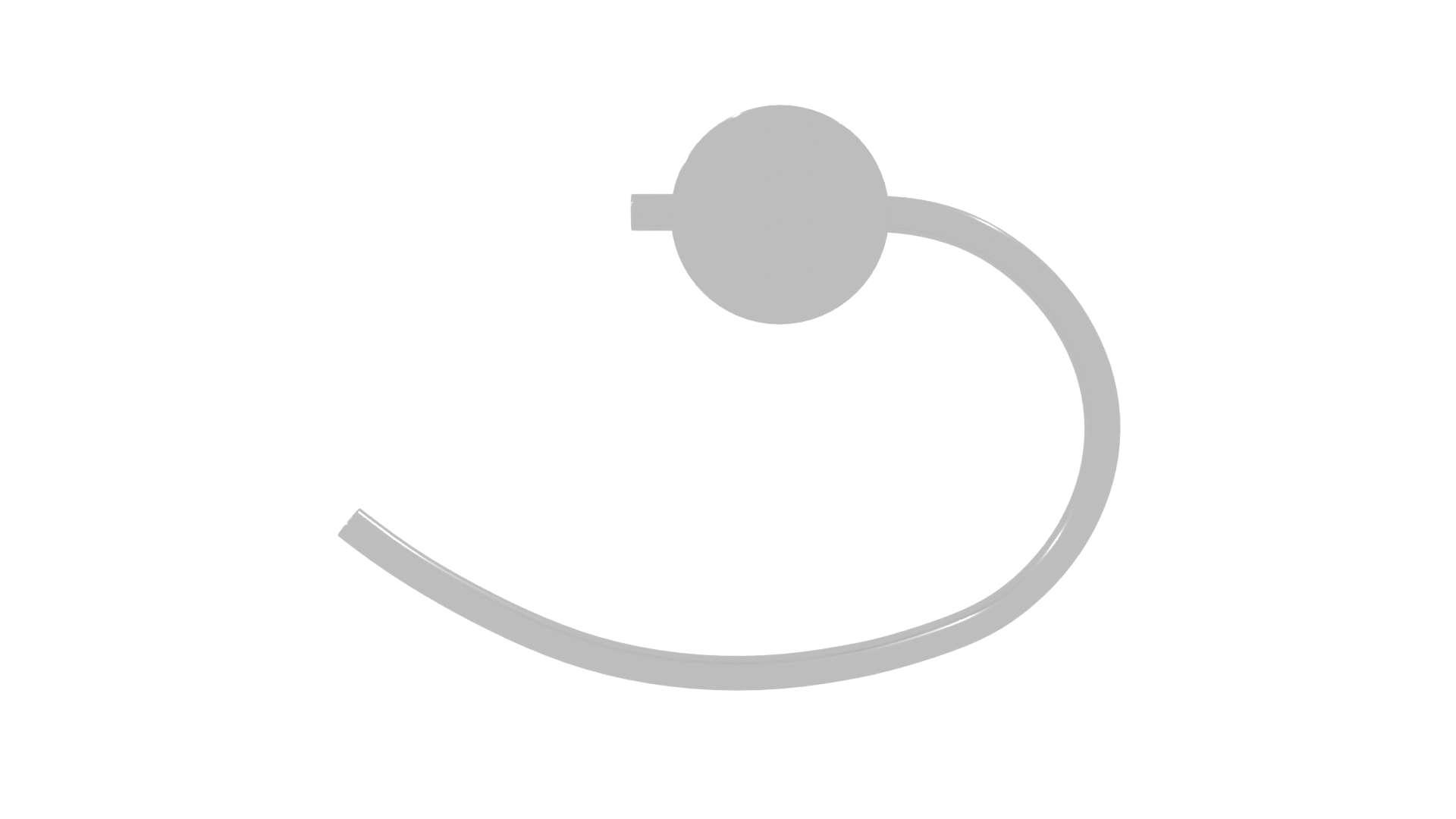 Stylish Minimalist Hoop Earring 3D Model - Professional 3D Model Render 8