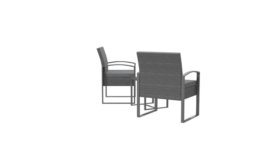 Stylish Outdoor Seating Set 3D - Professional 3D Model Render 7
