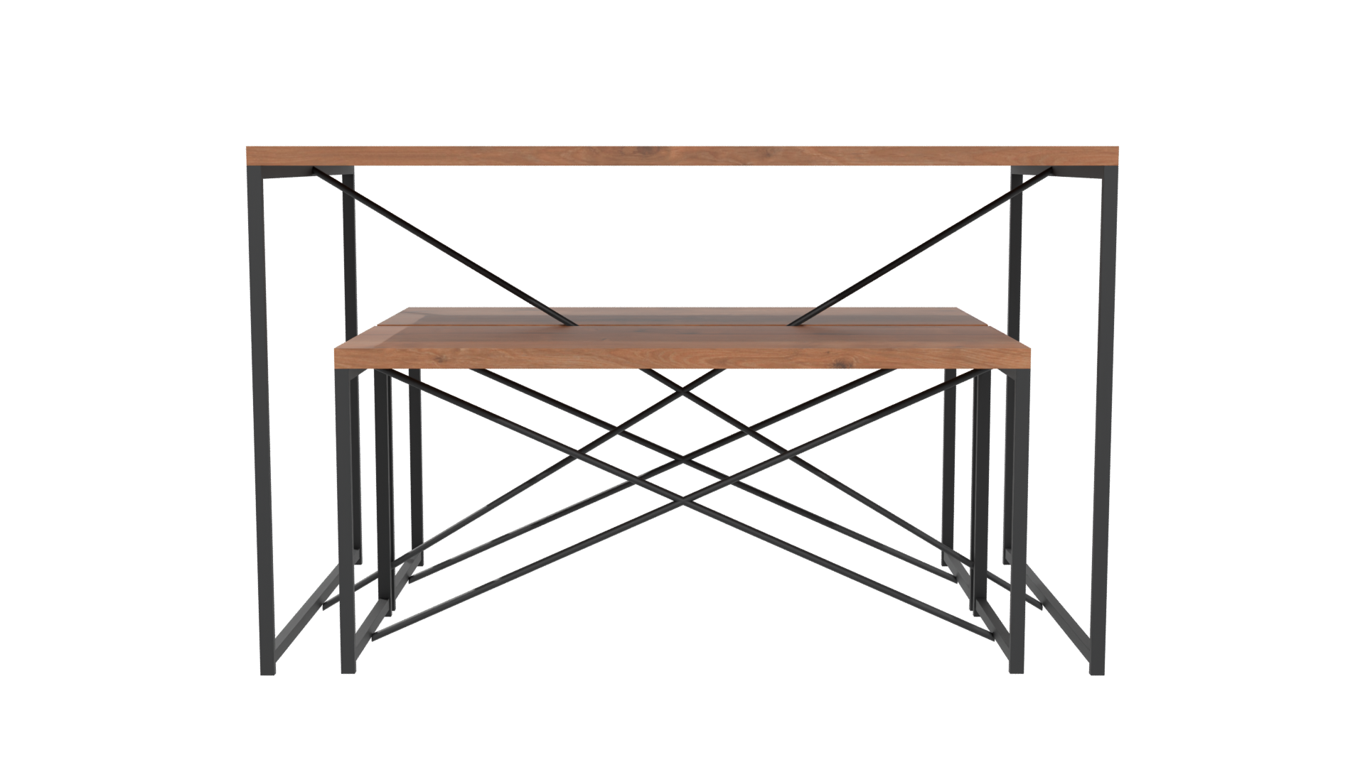 Stylish Nesting Tables Set 3D - Professional 3D Model Render 5