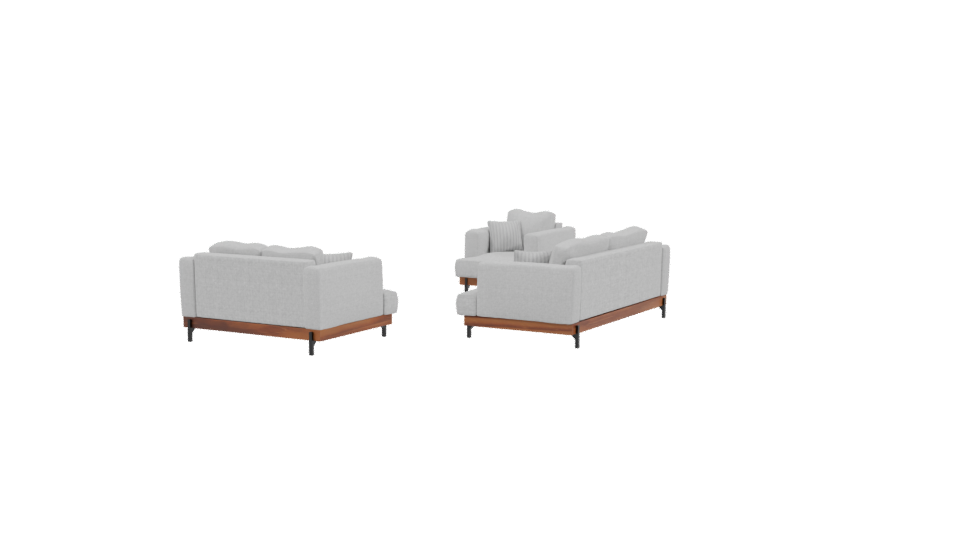 Contemporary Sofa Set 3D Model - Professional 3D Model Render 3