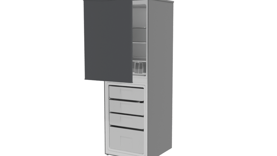 Sleek Refrigerator 3D Model - Professional 3D Model Render 12