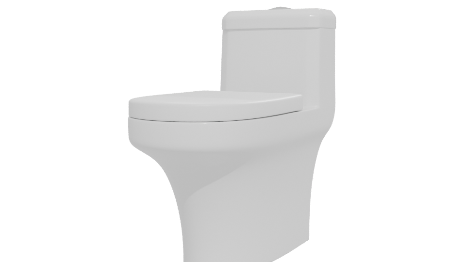 Contemporary Bathroom Toilet Model 3D - Professional 3D Model Render 12