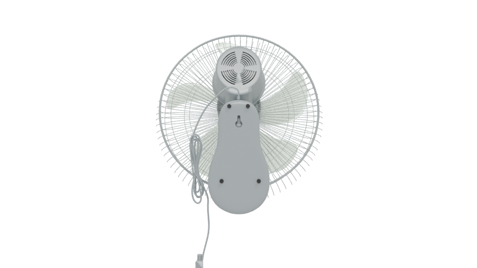 Stylish Wall Mount Fan Model - Professional 3D Model Render 5
