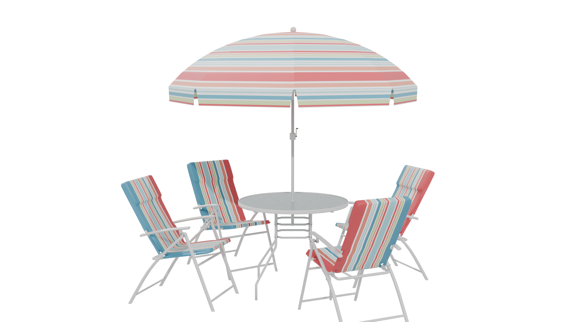 Colorful Outdoor Patio Set 3D - Professional 3D Model Render 5