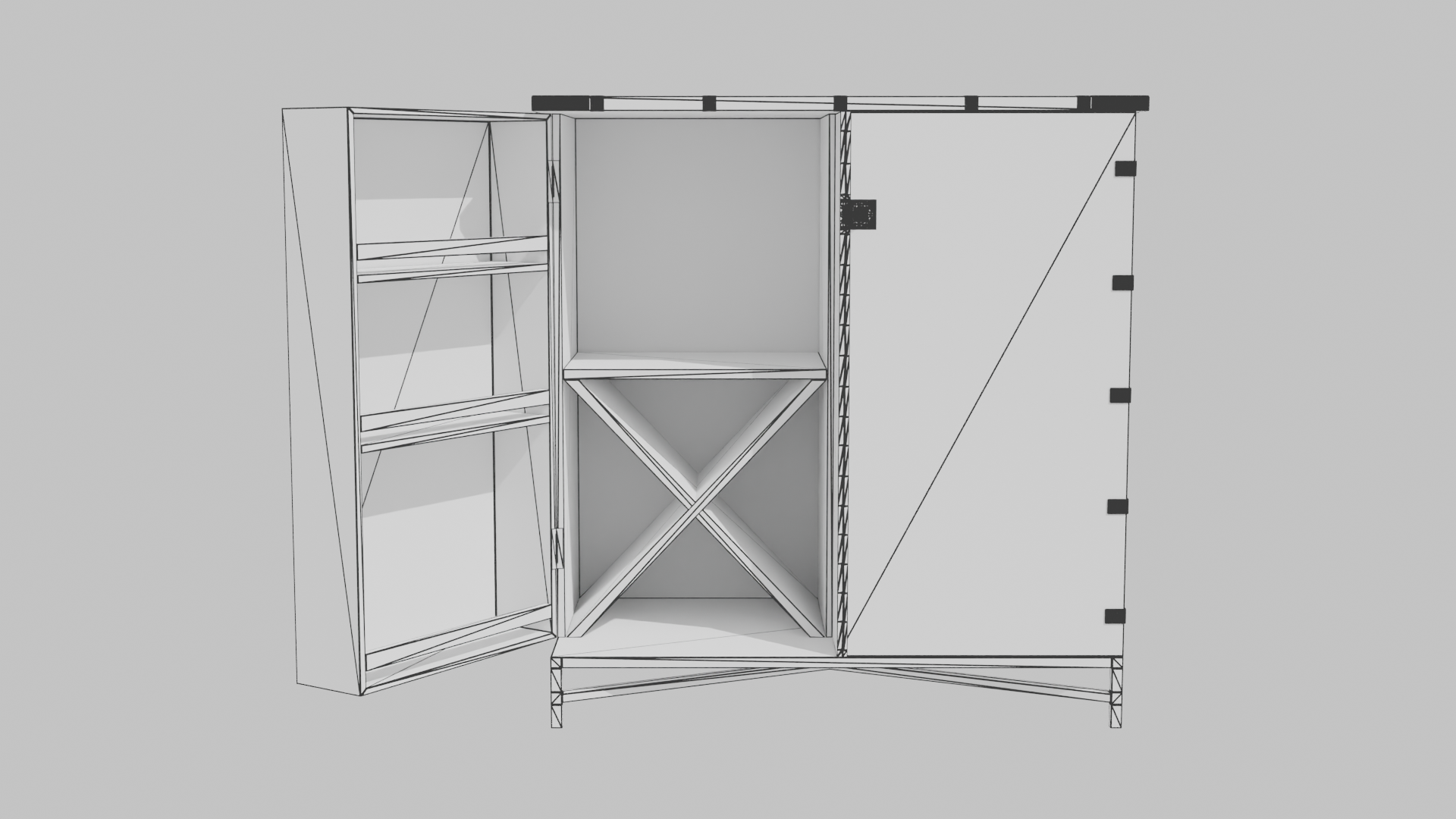 Basement Home Bar Facundo 3D Model - Professional 3D Model Render 10