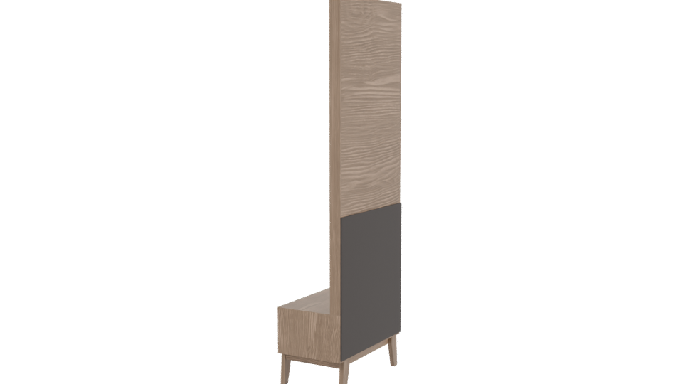 Stylish Wooden Mirror Cabinet 3D - Professional 3D Model Render 3