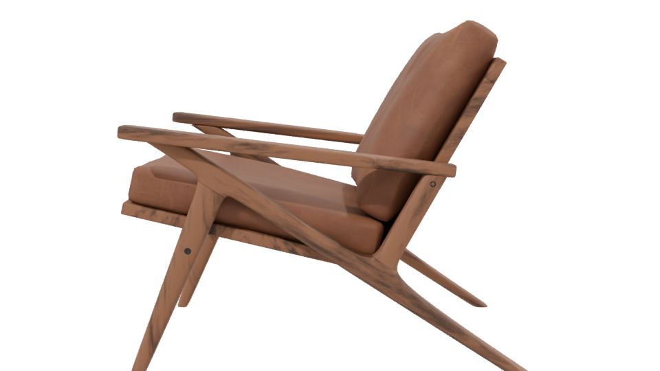 Stylish Leather Armchair 3D - Professional 3D Model Render 2