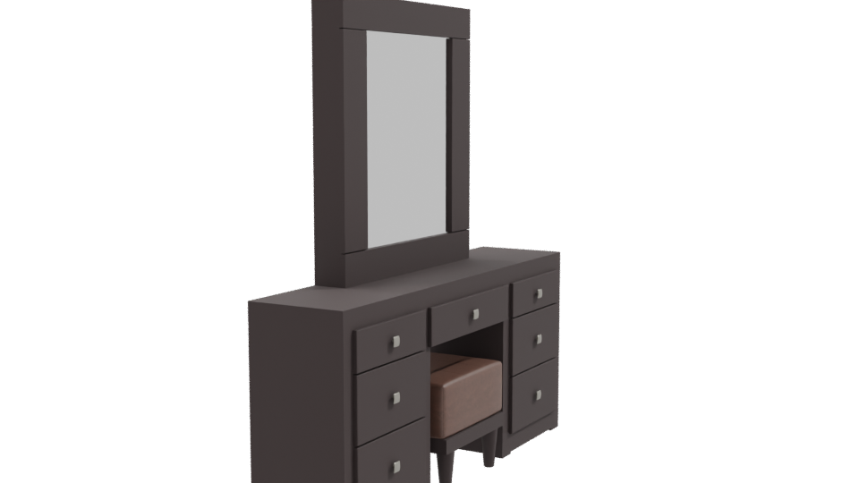 Elegant Modern Vanity Set 3D - Professional 3D Model Render 9