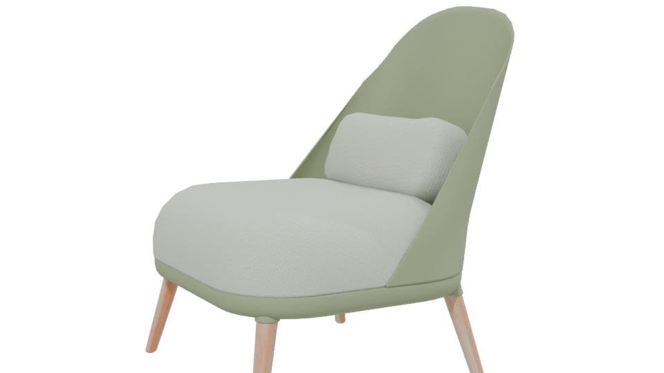 Stylish Modern Lounge Chair 3D - Professional 3D Model Render 13