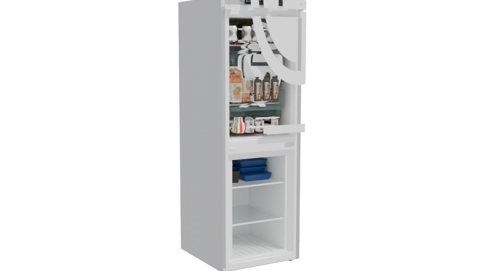 Sleek Modern Refrigerator 3D Model - Professional 3D Model Render 10