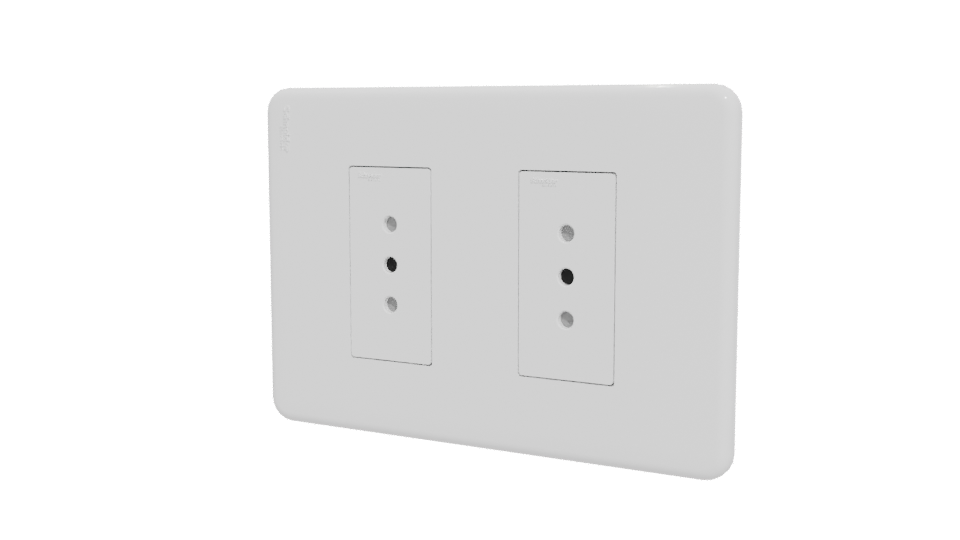 Stylish Double Power Outlet Model - Professional 3D Model Render 12