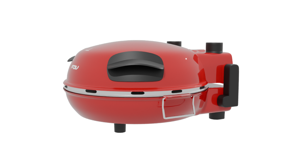 Stylish Red Outdoor Grill 3D - Professional 3D Model Render 13