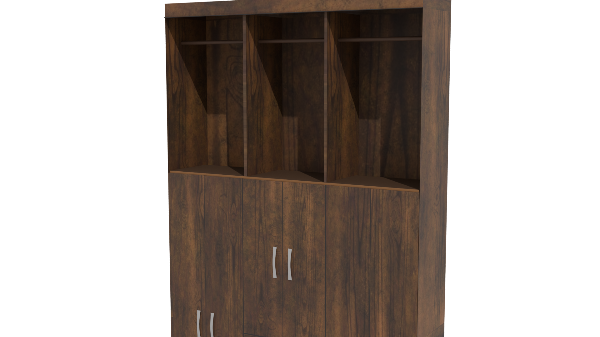 Stylish Wooden Storage Cabinet 3D - Professional 3D Model Render 12