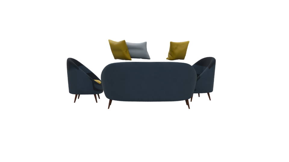 Stylish Modern Sofa Set 3D - Professional 3D Model Render 5