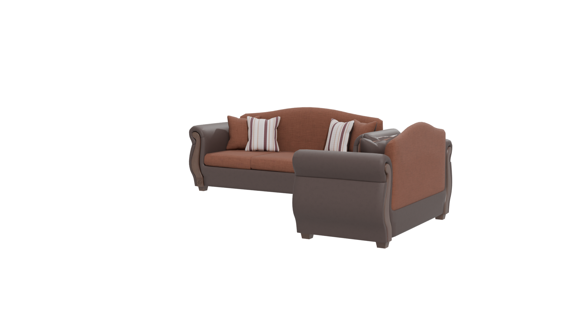 Elegant Sofa Set 3D Model - Professional 3D Model Render 27