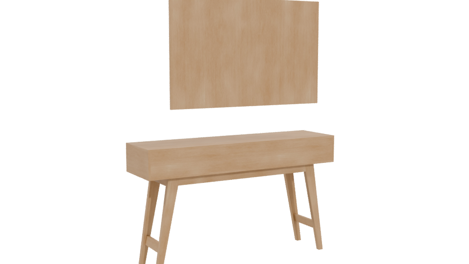 Modern Console Table with Mirror 3D - Professional 3D Model Render 4