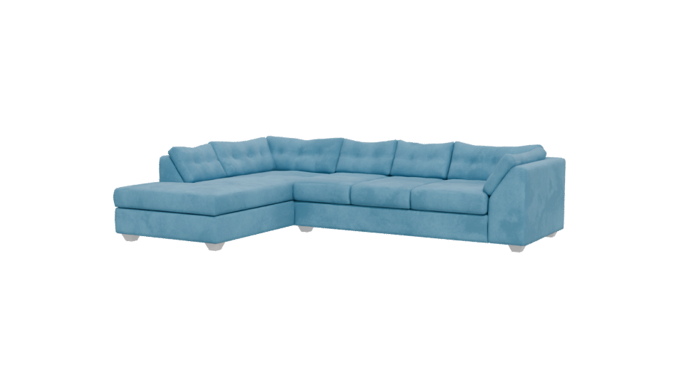 Stylish Fabric Sectional Sofa 3D - Professional 3D Model Render 12