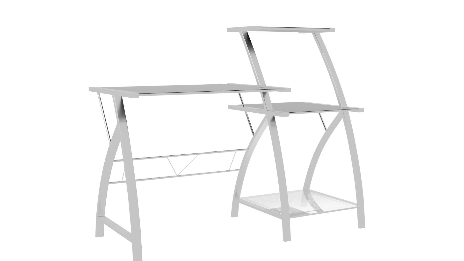 Stylish Modern Multi-Tier Table - Professional 3D Model Render 7