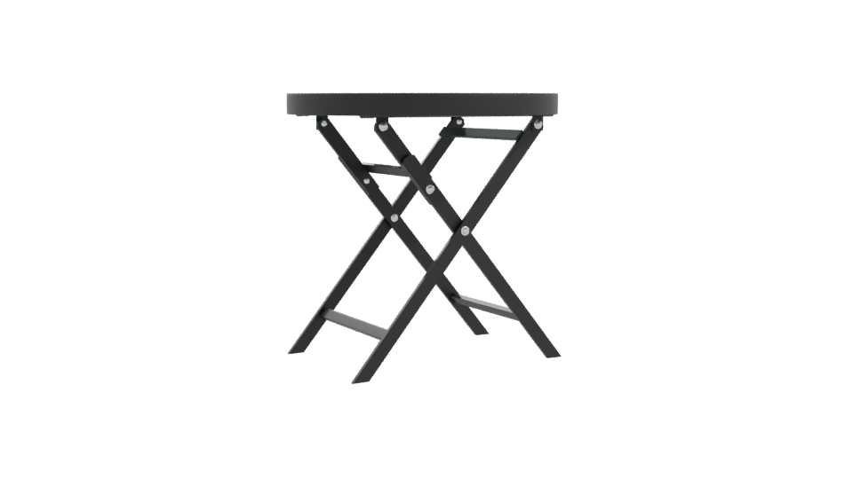 Folding Black Accent Table Model - Professional 3D Model Render 10