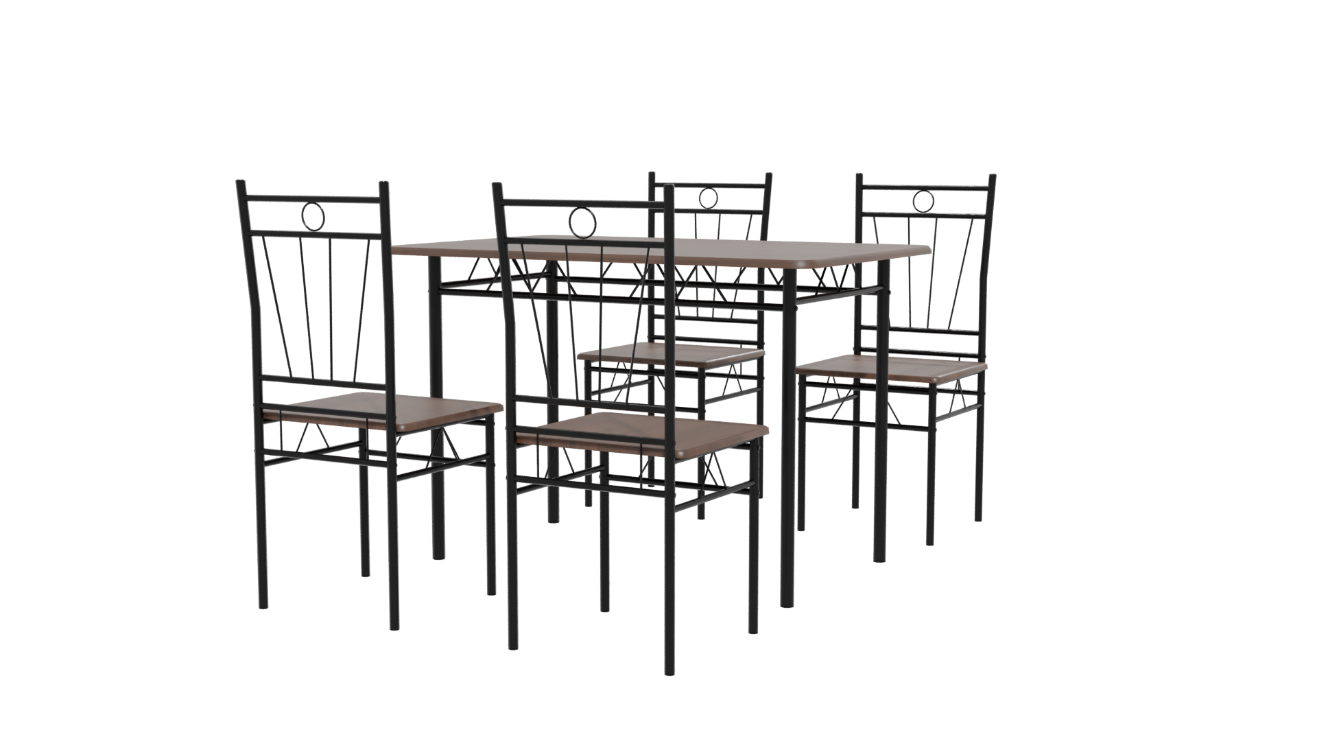 Modern Dining Table Set 3D - Professional 3D Model Render 12