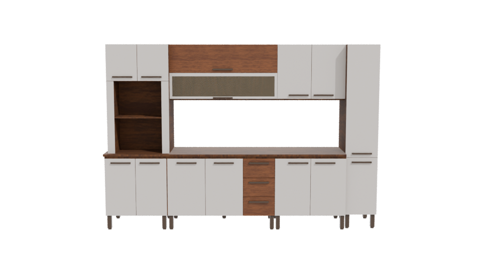 Stylish Kitchen Cabinet Model 3D - Professional 3D Model Render 11