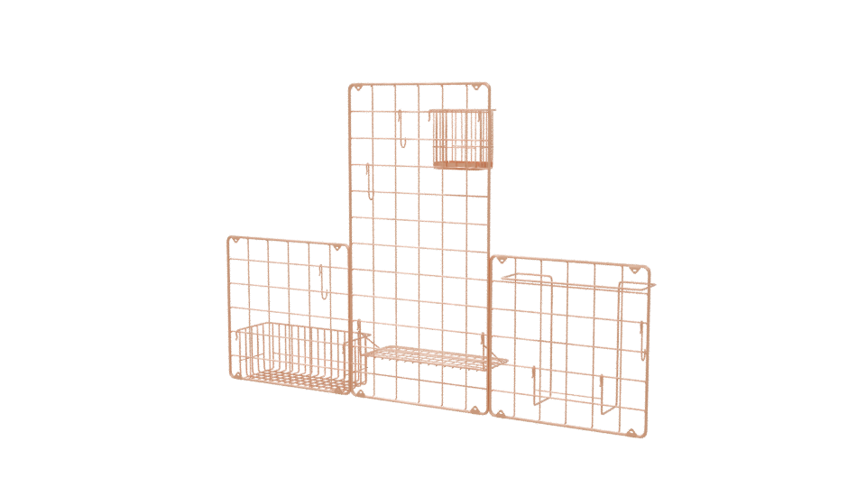 Stylish Wire Storage Basket Set 3D Model - Professional 3D Model Render 6