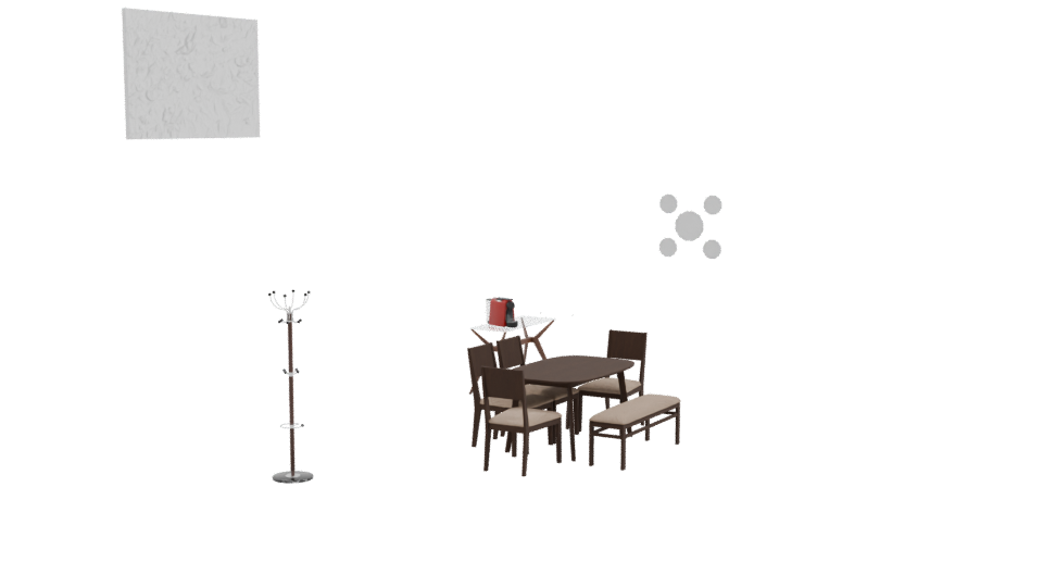 Stylish Modern Dining Room Set - Professional 3D Model Render 9