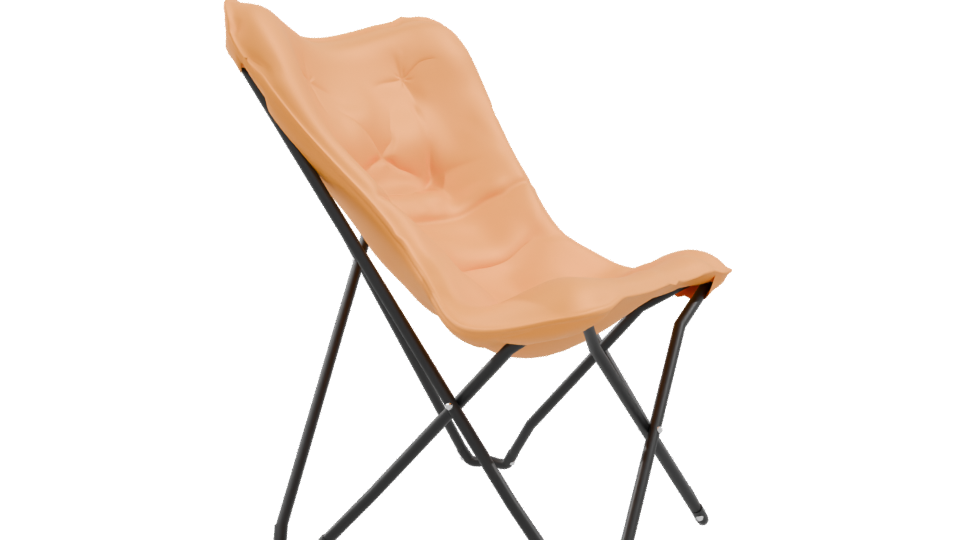 Stylish Folding Outdoor Chair Model - Professional 3D Model Render 9