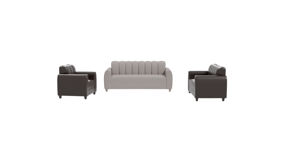 Contemporary Fabric Sofa Set 3D Model - Professional 3D Model Render 11