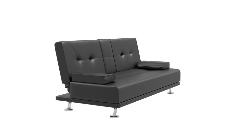 Stylish Black Sofa 3D Model - Professional 3D Model Render 9