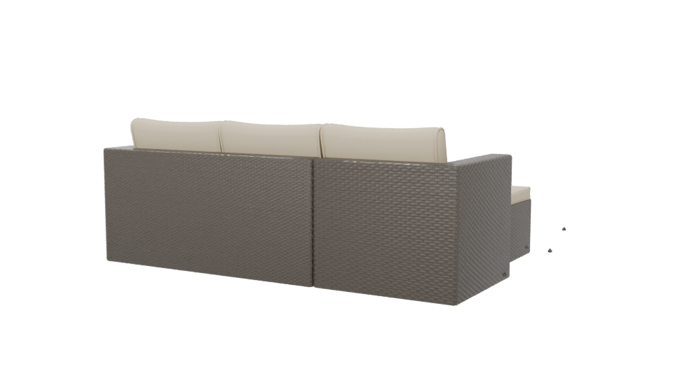Contemporary Outdoor Sectional Sofa Set 3D Model - Professional 3D Model Render 6