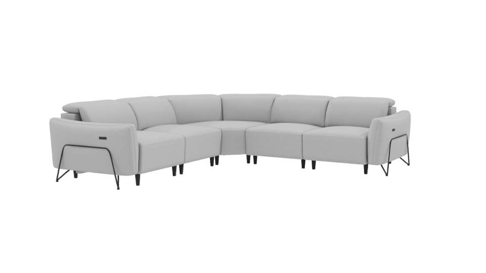 Curved Modern Sofa 3D Model - Professional 3D Model Render 9