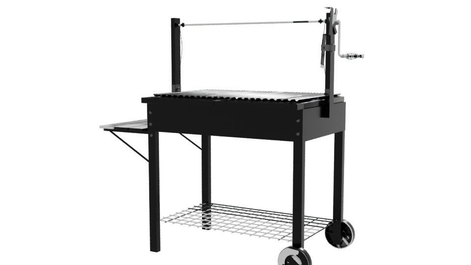 Stylish Outdoor Charcoal Grill 3D Model - Professional 3D Model Render 12