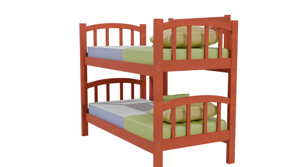 Stylish Bunk Bed 3D Model - Professional 3D Model Render 4