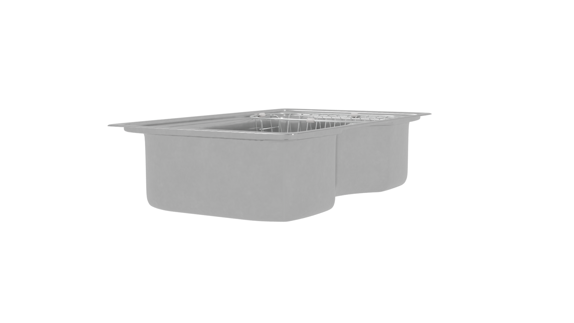 Stainless Steel Kitchen Sink Model - Professional 3D Model Render 12