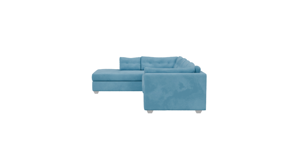 Stylish Fabric Sectional Sofa 3D - Professional 3D Model Render 2
