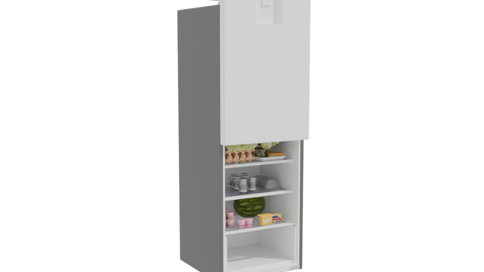 Sleek Modern Refrigerator 3D Model - Professional 3D Model Render 10