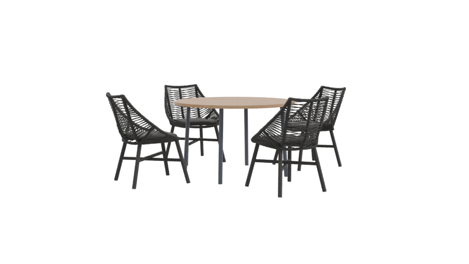 Stylish Dining Table Set 3D - Professional 3D Model Render 10